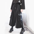 Load image into Gallery viewer, [Kokaisha series]★China style pants★Bottoms Gaucho pants Gaucho SML Easy to match Black Black
