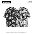 Load image into Gallery viewer, [MDYCD Series]★Shirt with Tie★ 2color Floral Print Shirt Tops Short Sleeve Shirt Unisex Men's Black White
