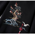 Load image into Gallery viewer, [Silk Series] ★Chinese style hoodie★ Fleece lining hoodie dress Chinese clothing embroidery large size black black
