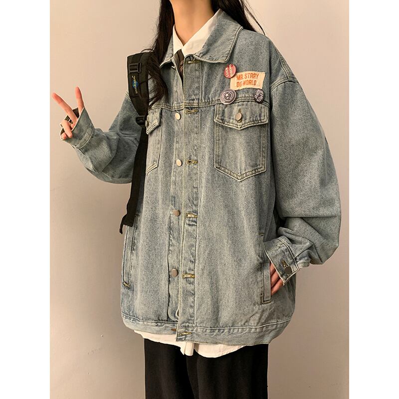 [SENSU Series]★Jacket★ Outer Denim Jacket 2color Unisex Men's Light Blue Black