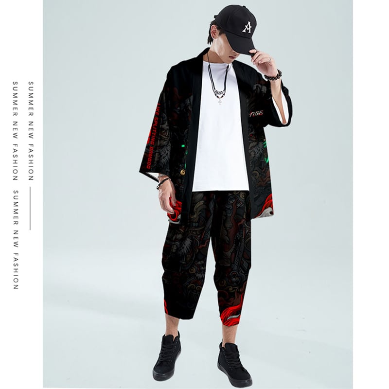 [Renko Series]★Setup Single Order★ Happi Coat or Pants 3/4 Length Tiger Unisex Men's Large Size