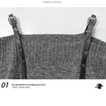 Load image into Gallery viewer, [Escaped Earth Series]★Sweater★ 2color Tops One Shoulder Sexy Gray Black Loose
