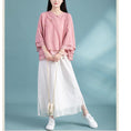 Load image into Gallery viewer, [Qing Series]★Chinese style tops★ 3color Chinese style shirt, Chinese clothes, summer clothes, cool V-neck, casual
