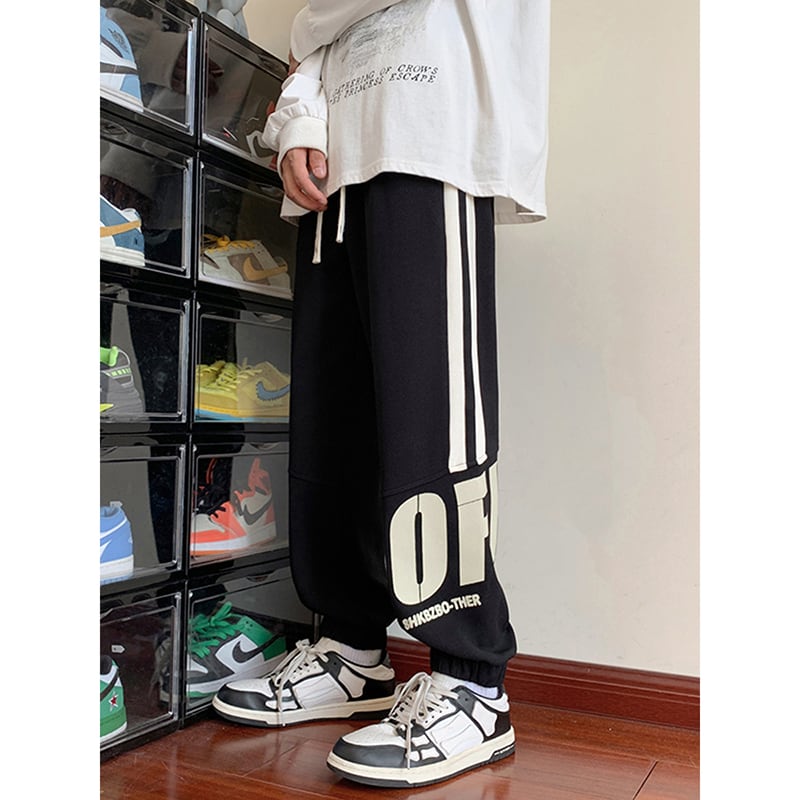 [DUFENG Series] ★Casual Pants★ 3color Bottoms Trousers Unisex Men's Alphabet Slimming Fashion