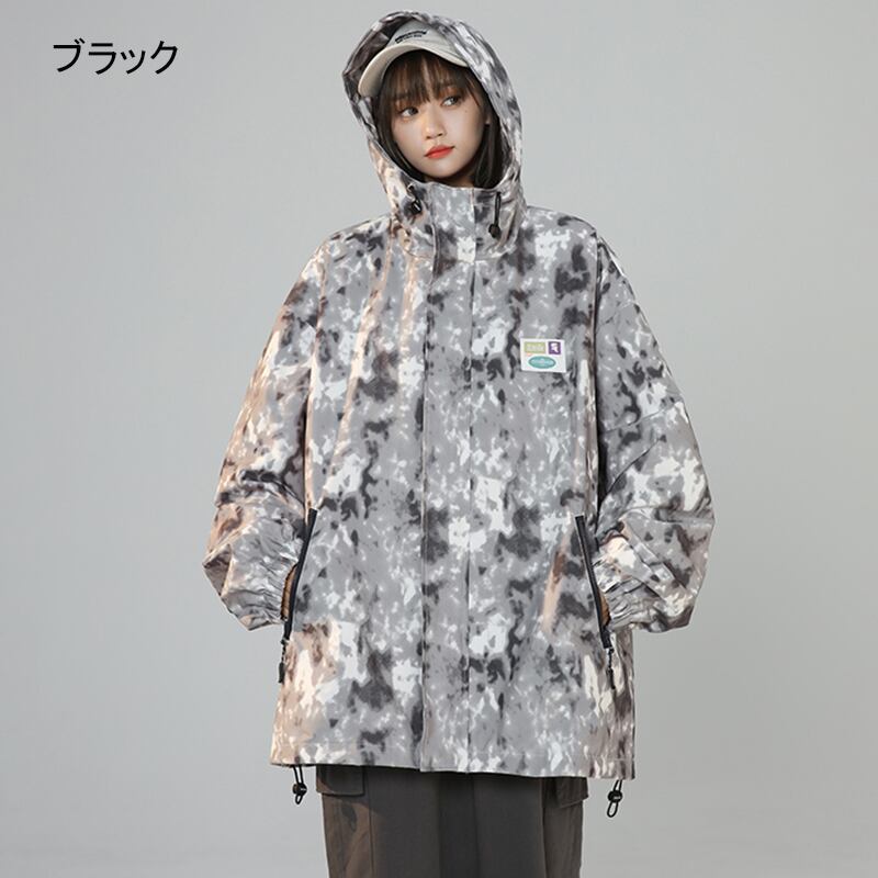 [Fujiiman Series] ★Jacket★ 3color Tops Outerwear Unisex Men's Ink Pattern Black Gray Green