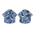 Load image into Gallery viewer, [JINKESEN Series]★Shirt★ Aloha Shirt Okinawa Hawaii Tops Thin Short Sleeve Shirt Unisex Men's Floral Pattern Shirt Blue
