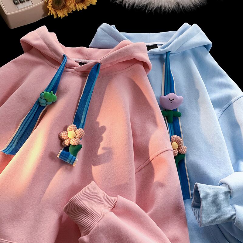 [CHAOMEICHEN Series] ★Parker★ 3color Tops Unisex Men's Cute Blue Pink Apricot