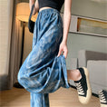 Load image into Gallery viewer, [FENGLIN Series] ★Casual Pants★ Bottoms Trousers Cool Blue Blue Slimming Alphabet
