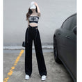 Load image into Gallery viewer, [Tachisho acid series]★Casual pants★Bottoms, slimming, high-looking design, easy to match, black, black
