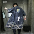 Load image into Gallery viewer, [PINZHI Series]★China style happi coat★ Tops 2color Unisex Men's Large Size Crane Thin Fireworks Festival
