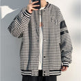 Load image into Gallery viewer, [BIGEMAN Series] ★Stadium jacket★ Plaid pattern 2color Unisex Men's Large size Black Red
