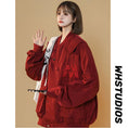 Load image into Gallery viewer, [FKZ Series]★Jacket★ 3color outerwear unisex men's stadium jacket black wine red green
