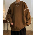 Load image into Gallery viewer, [PPG Series]★Sweater★ 3color Tops Unisex Men's Brown Black White Simple
