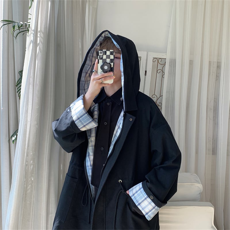 [MANYSTON Series]★Jacket★ Outerwear 3color Faux Layered Plaid Pattern Unisex Men's