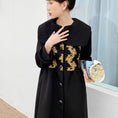 Load image into Gallery viewer, [First look series] ★China style coat★ Long coat outerwear coat cute black gold black SML
