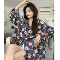 Load image into Gallery viewer, [YOUZI Series] ★Floral Pattern Shirt★ Tops Oil Painting Style Long Sleeve Shirt Loose Retro Commuting Date Cute Blue Blue
