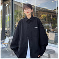 Load image into Gallery viewer, [BIGEMAN Series]★Shirt★ Brushed lining 2color tops Unisex Men's Large size Coffee color Black
