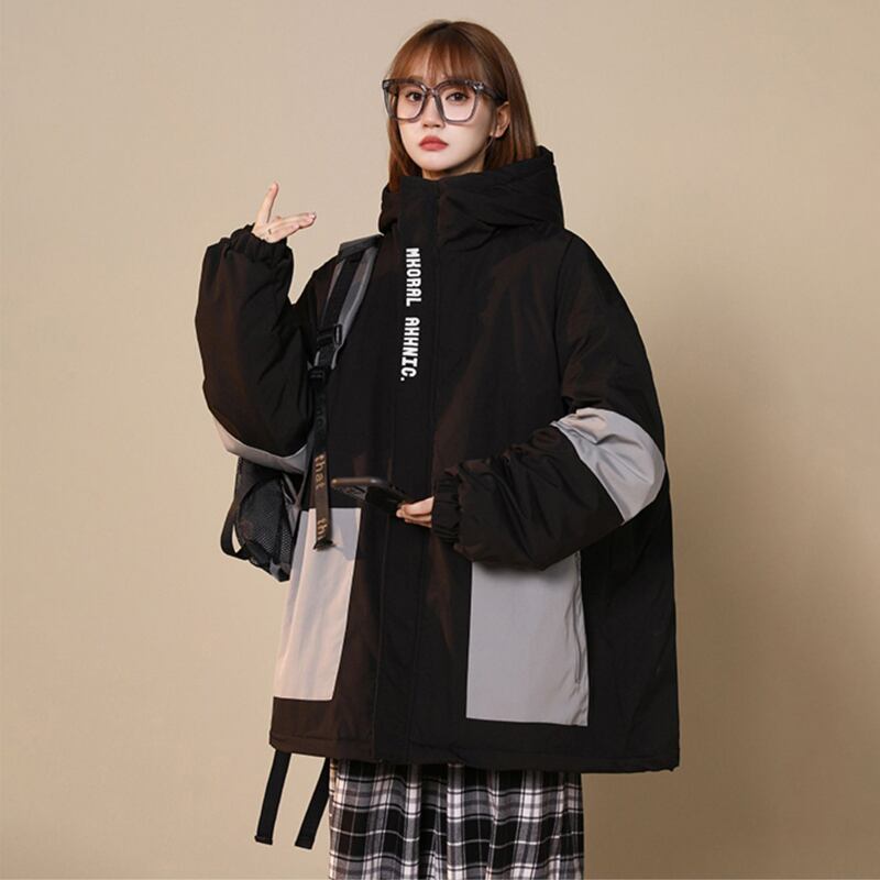 [Suikoishi Series] ★Winter Coat★ Cotton Coat Outerwear 3color Unisex Men's Color Scheme Green Black Beige