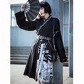 Load image into Gallery viewer, [Kyodo Series] ★China Style Skirt★ China Clothes Pleated Skirt SML LL Print High Waist Black Black
