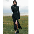 Load image into Gallery viewer, [Daiseiryusu Series] ★Skirt★ Long length slim bottoms wrap skirt sexy simple black black plain
