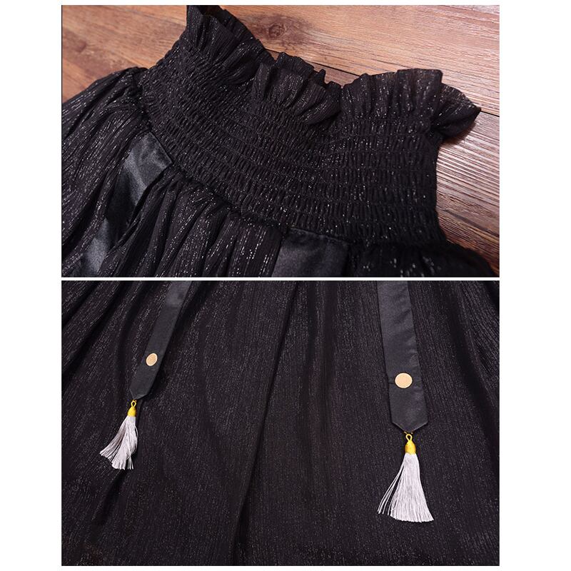 [Ancient monster house---Oryu series] ★China style skirt★ Hanfu dress Black Black ML Cute Original