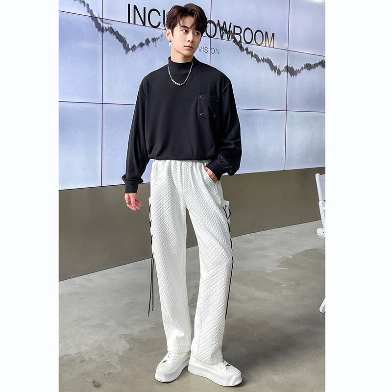 [WENYI Series]★Casual Pants★ 2color Bottoms Pants Unisex Men's Black White