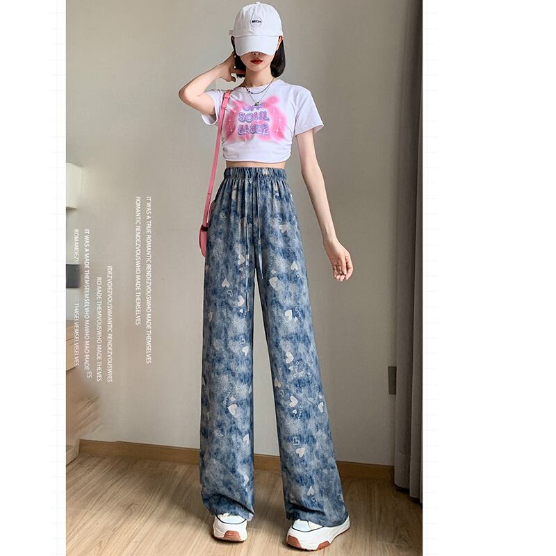 [FENGLIN Series] ★Casual Pants★ Bottoms Trousers Cool Blue Blue Slimming Hat Summer Clothes