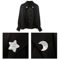 Load image into Gallery viewer, [Ukiyozoku Series]★China-style shirt★ Black Chinese clothes Original SM Loose satin Improves temperament Unique
