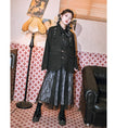 Load image into Gallery viewer, [Kokaisha --- Chichiku Series] ★China style skirt★ Bottoms velvet black black switching floral pattern
