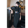 Load image into Gallery viewer, [Kokaisha---Kyouka Suigetsu Series]★China-style dress + belt★Cheongsam dress slimming black black
