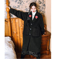 Load image into Gallery viewer, [Ancient ghost house---Shanhai-kei series] ★China style coat★ Lasha embroidery, long length, thick, black, black, easy to match
