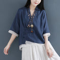 Load image into Gallery viewer, [Qing Series]★Chinese style tops★ 5color Happi coat Chinese clothing Improved Tang suit Blue green Blue Pink White Navy
