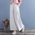 Load image into Gallery viewer, [Qing Series]★China style pants★ 4color White or Blue or Black Bottoms Casual Fringe Gaucho Pants
