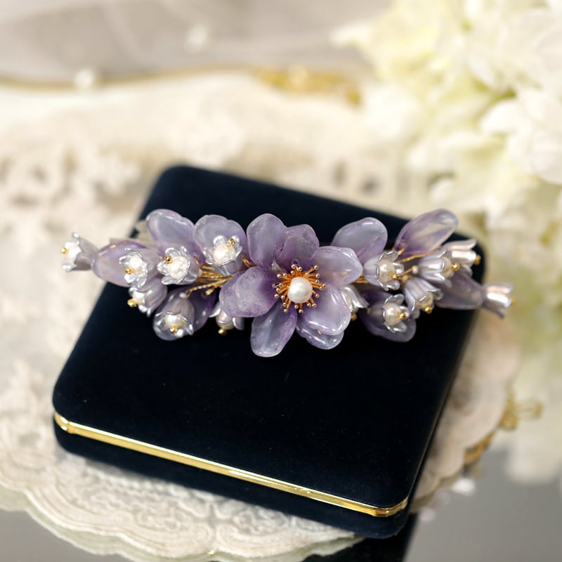 [Ma series] ★China style hair ornament★ Barrette hairpin 1 piece Ladies accessories Lily of the Valley Lily of the valley Flower Improves temperament