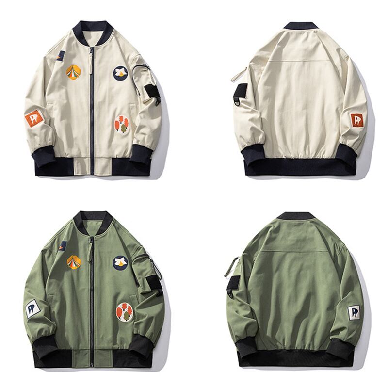 [GUMALA Series]★Jacket★ 3color Outerwear Stadium Jacket Embroidery Unisex Men's Cool