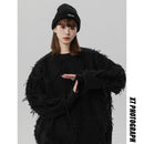 [Fujiiman Series]★Sweater★ 3color Tops Unisex Men's Fringe Black Green White