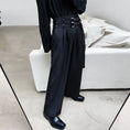 Load image into Gallery viewer, [WENYI Series]★Casual Pants★ Designed Trousers Bottoms Unisex Men's Black Black
