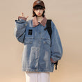 Load image into Gallery viewer, [FKZ Series]★Jacket★ 2color outer denim jacket unisex men's jeans color scheme blue black
