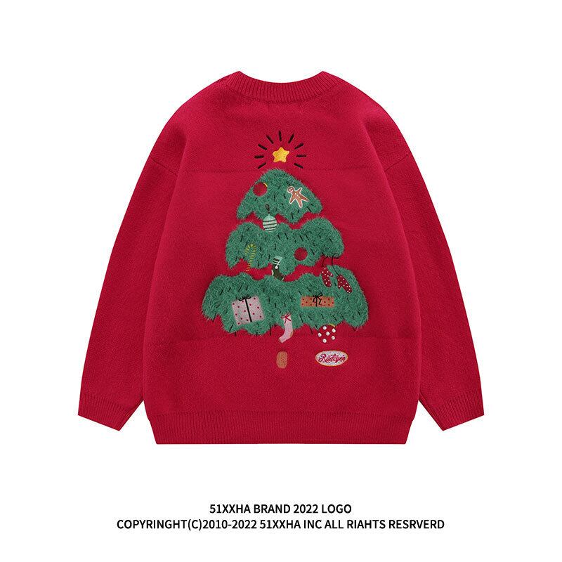 [51XIHA Series] ★Sweater★ 2color Tops Christmas New Year Unisex Men's Red Black Easy to match