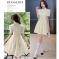 Load image into Gallery viewer, [LINXIAOXIAN Series] ★China-style dress★ Improved cheongsam dress, cute, short sleeve, summer clothes, improves temperament, wedding
