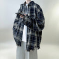 Load image into Gallery viewer, [V37 Series]★Outer★ Shirt outerwear jacket fringe unisex men's plaid fashion
