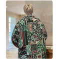 Load image into Gallery viewer, [No Series] ★Jacket★ Outer Switching Oil Painting Style Unisex Men's Large Size Ethnic Style Green
