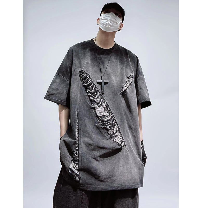 【UUCSCC系列】★T卹★上衣復古男女通用男士寬鬆獨特SML XL 2XL 3XL