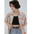 Load image into Gallery viewer, [Yangji Great Dream Series]★China style shirt★ Tops Goldfish print short sleeve shirt Cute cool summer clothes
