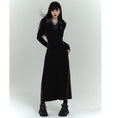 Load image into Gallery viewer, [LadyGhost Series]★Dress★ Dress POLO neck slimming long dress cute SML black black
