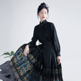 Load image into Gallery viewer, [Lou series]★China style skirt★Maki skirt bottoms Hanfu skirt black black long length
