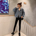 Load image into Gallery viewer, [Mikiko Series]★Denim Jacket★ Outer Jeans Short Length Fashion Easy to Match Blue Blue
