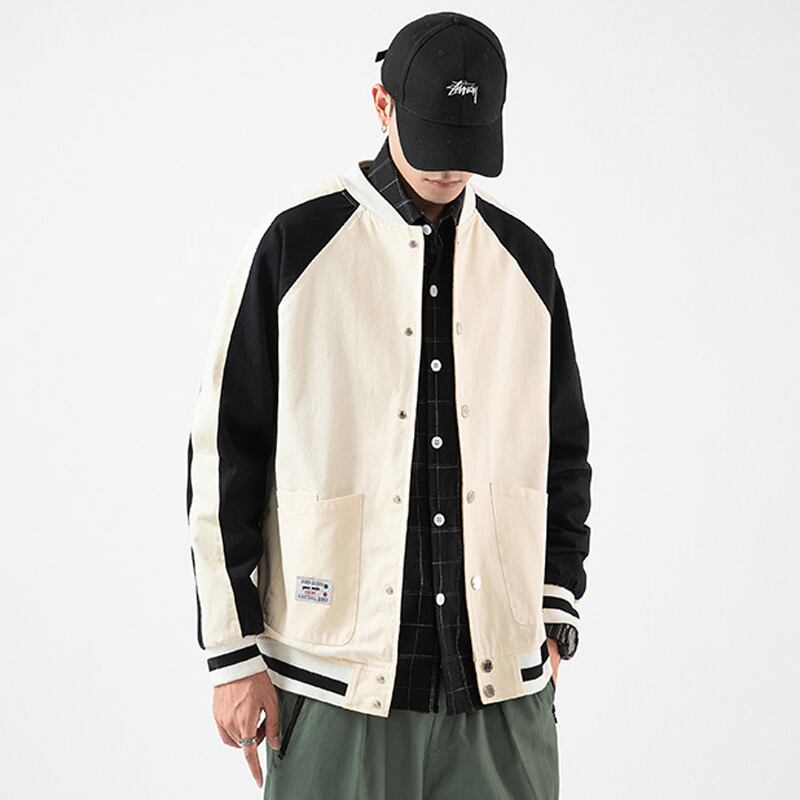 [BIGEMAN Series]★Jacket★ Outerwear 2color Unisex Men's Large Size Color Scheme Retro Spring Clothes