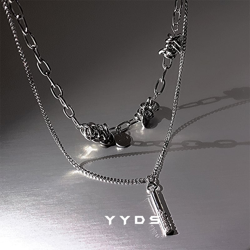 [yyds genderless series] ★Necklace★ Accessory, unisex, double design, ins style, easy to match