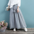 Load image into Gallery viewer, [Qing Series]★China style skirt★ 4color Bottoms Long length skirt Blue green Blue gray White Brown
